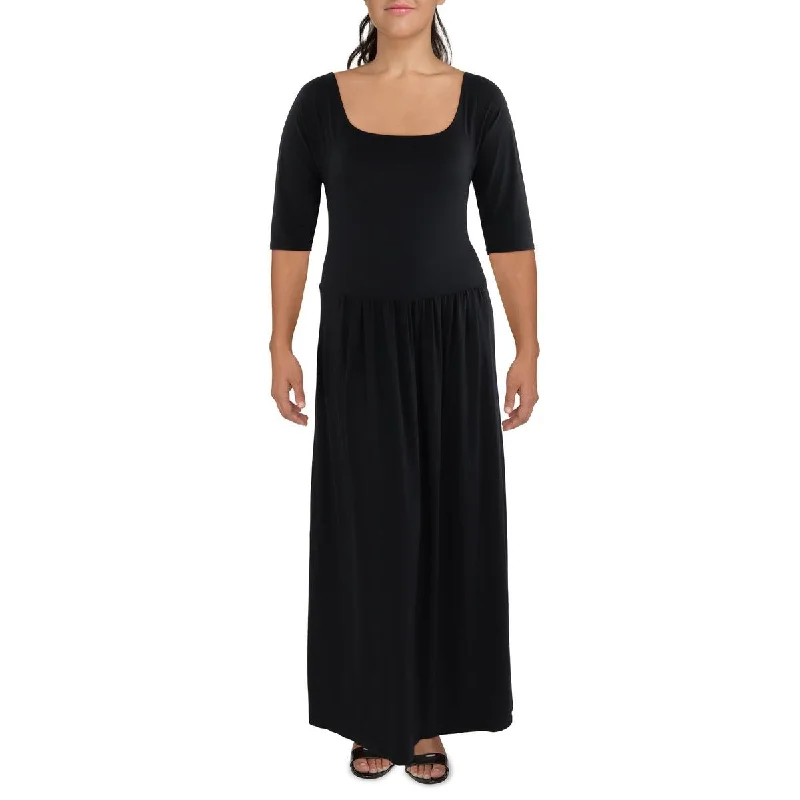 24seven Comfort Apparel Womens Plus Full Length Pleated Maxi Dress Classic A-Line Maxi Dress 24seven Comfort Apparel Womens Plus Full Length Pleated Maxi Dress Classic A-Line Maxi Dress