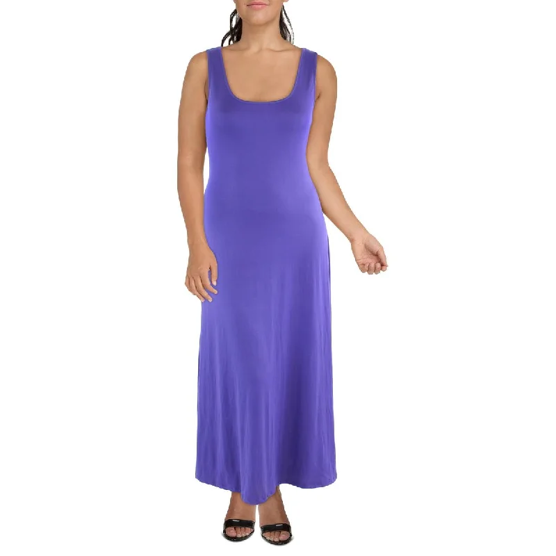 24seven Comfort Apparel Womens Plus Knit Sleeveless Maxi Dress Stylish Long Sleeve Maxi Dress 24seven Comfort Apparel Womens Plus Knit Sleeveless Maxi Dress Stylish Long Sleeve Maxi Dress