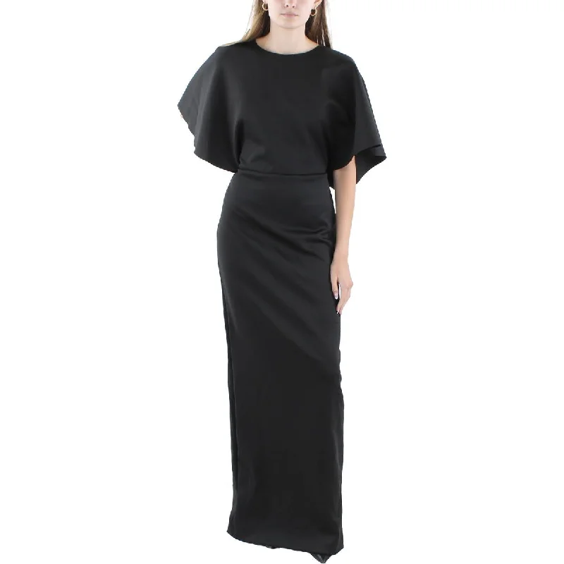 Black Halo Womens Full Length Butterfly Sleeve Maxi Dress Comfortable Plunging Neckline Maxi Dress Black Halo Womens Full Length Butterfly Sleeve Maxi Dress Comfortable Plunging Neckline Maxi Dress