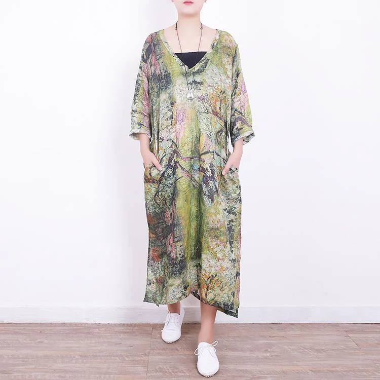 boutique green linen maxi dress Loose fitting v neck traveling dress Fine side open maxi dresses Stylish A-Line Maxi Dress boutique green linen maxi dress Loose fitting v neck traveling dress Fine side open maxi dresses Stylish A-Line Maxi Dress