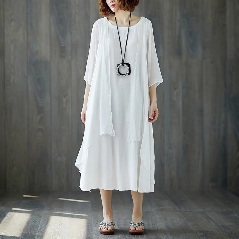 boutique maxi dress stylish Short Sleeve Summer Casual White Fake Two-piece Long Dress Fashionable Sleeveless Maxi Dress boutique maxi dress stylish Short Sleeve Summer Casual White Fake Two-piece Long Dress Fashionable Sleeveless Maxi Dress