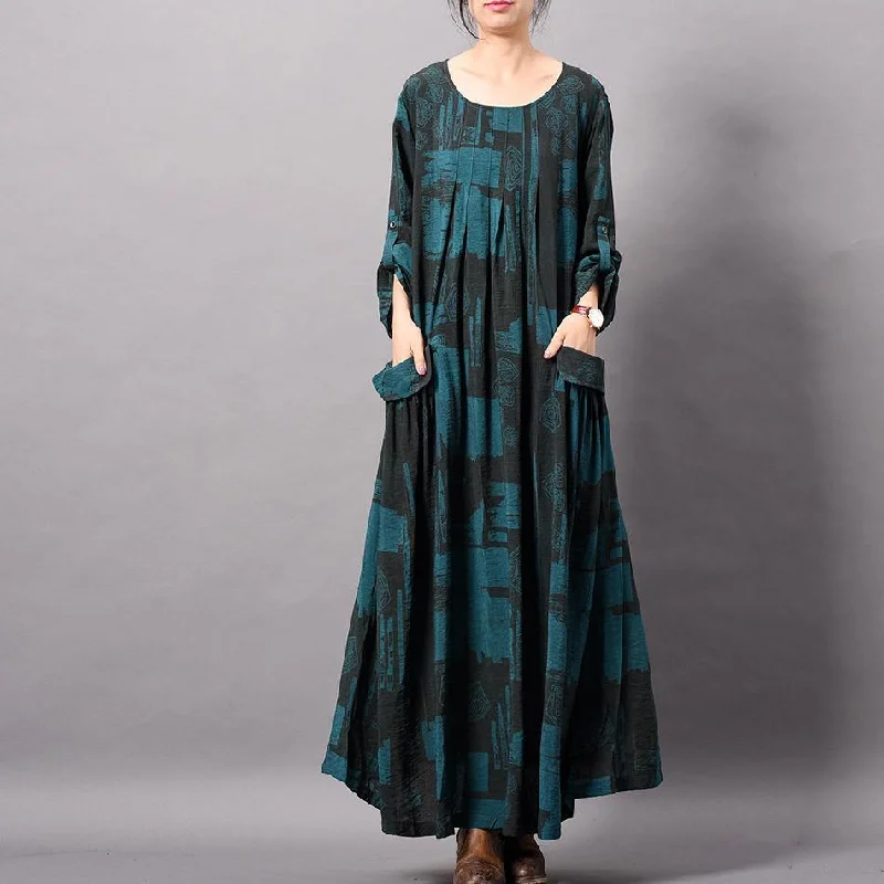 Chic o neck pockets chiffon dresses 2019 Catwalk blue black Maxi Dress spring Cozy Knit Maxi Dress Chic o neck pockets chiffon dresses 2019 Catwalk blue black Maxi Dress spring Cozy Knit Maxi Dress