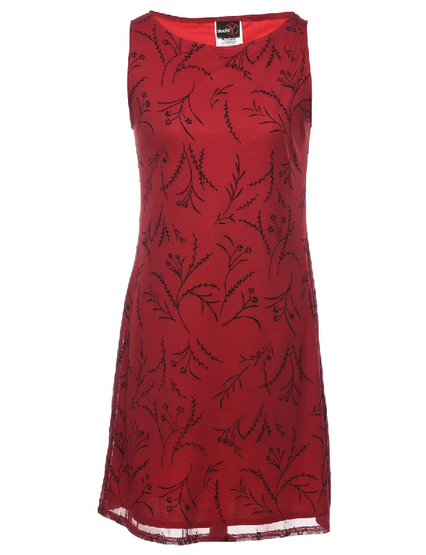 Devore Design Red Mini Dress - S Classic Black Mini Dress