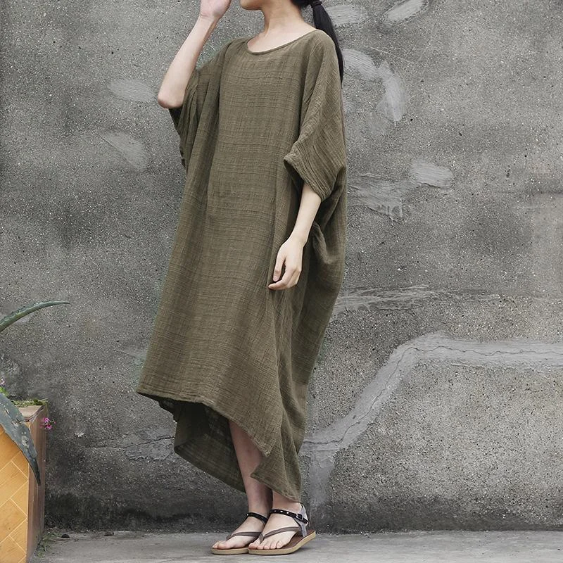 DIY cotton clothes For Women plus size Women Solid Summer Jacquard Loose Maxi Dress Comfortable Ruffle Maxi Dress DIY cotton clothes For Women plus size Women Solid Summer Jacquard Loose Maxi Dress Comfortable Ruffle Maxi Dress