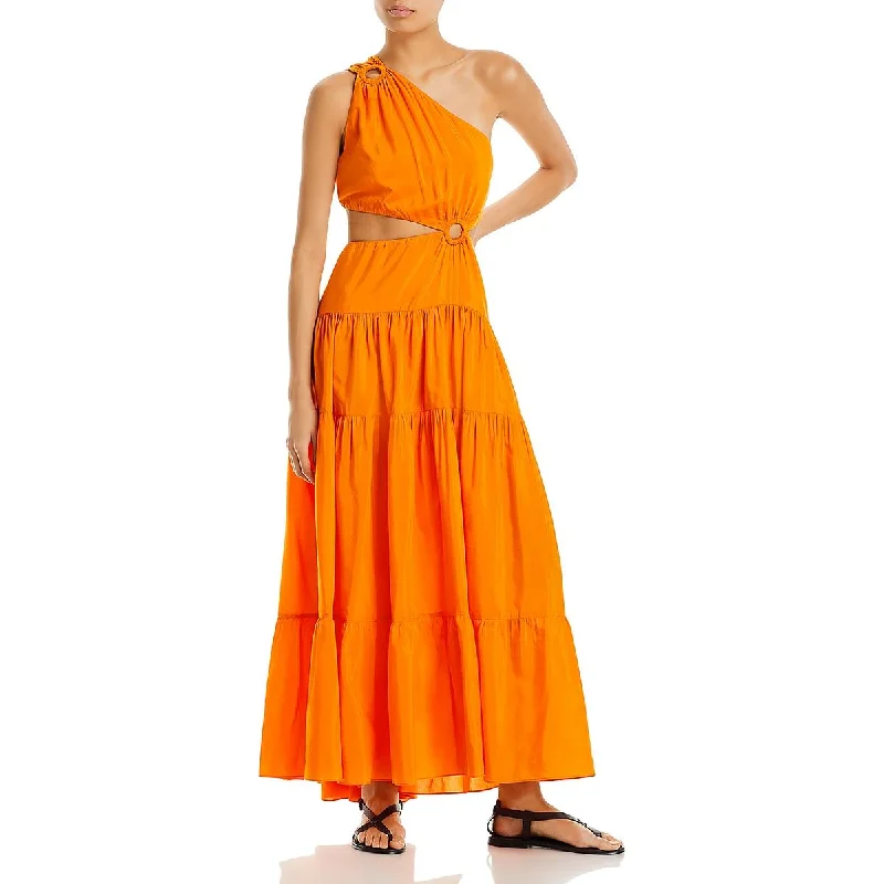 FARM Rio Womens Asymmetric Long Maxi Dress Elegant Maxi Dress with Drapes