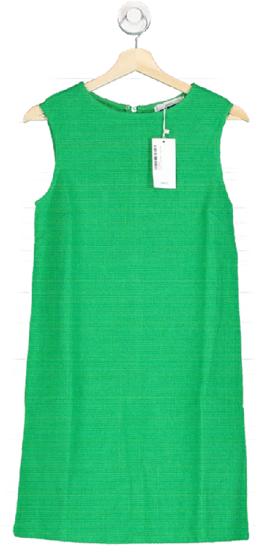 Mango Green Sleeveless Textured Mini Dress UK 10 Cozy Ribbed Mini Dress