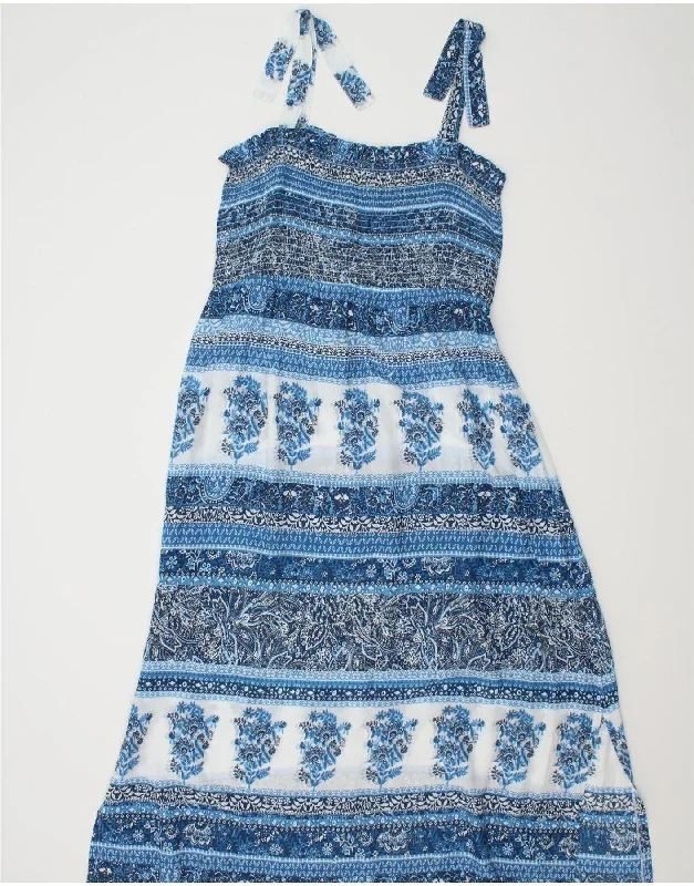 MONSOON Womens Sleeveless Maxi Dress UK 14 Large Blue Floral Elegant Lace Maxi Dress MONSOON Womens Sleeveless Maxi Dress UK 14 Large Blue Floral Elegant Lace Maxi Dress