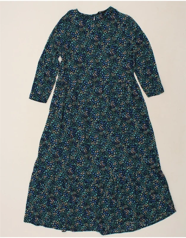 NEXT Womens Long Sleeve Maxi Dress UK 12 Medium Blue Spotted Comfortable Maxi Dress with Belt NEXT Womens Long Sleeve Maxi Dress UK 12 Medium Blue Spotted Comfortable Maxi Dress with Belt