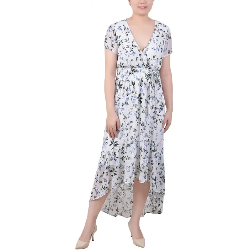 NY Collection Womens Petites Chiffon Handkerchief Hem Maxi Dress Fashionable Open-Back Maxi Dress NY Collection Womens Petites Chiffon Handkerchief Hem Maxi Dress Fashionable Open-Back Maxi Dress