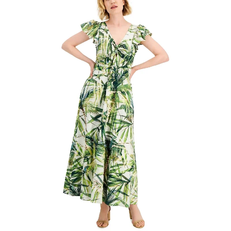 Taylor Womens Petites Knot Front Shadow Stripe Maxi Dress Chic Off-Shoulder Maxi Dress Taylor Womens Petites Knot Front Shadow Stripe Maxi Dress Chic Off-Shoulder Maxi Dress