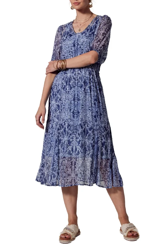 AREZZO MIDI DRESS - LS2758 Stylish Midi Dress with Cuffs