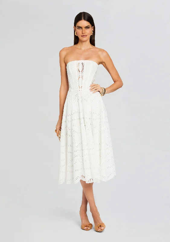 Galik Midi Dress Stylish Off-Shoulder Ruffle Dress