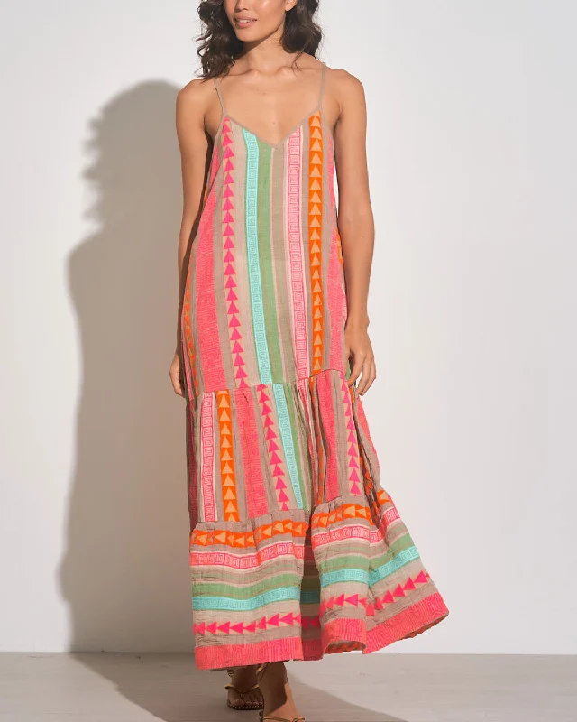 2024 Elan Maxi Dress (More colors available) - Cne5981 Casual Maxi Dress with Pockets