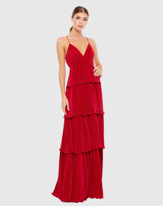 Spaghetti Strap Ruffle Layered Maxi Dress - FINAL SALE Stylish Maxi Dress with Frills