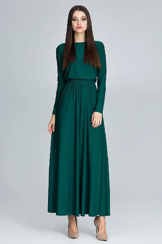 Maxi dress with sleeves Daydress  Figl Fashionable High-Waist Maxi Dress