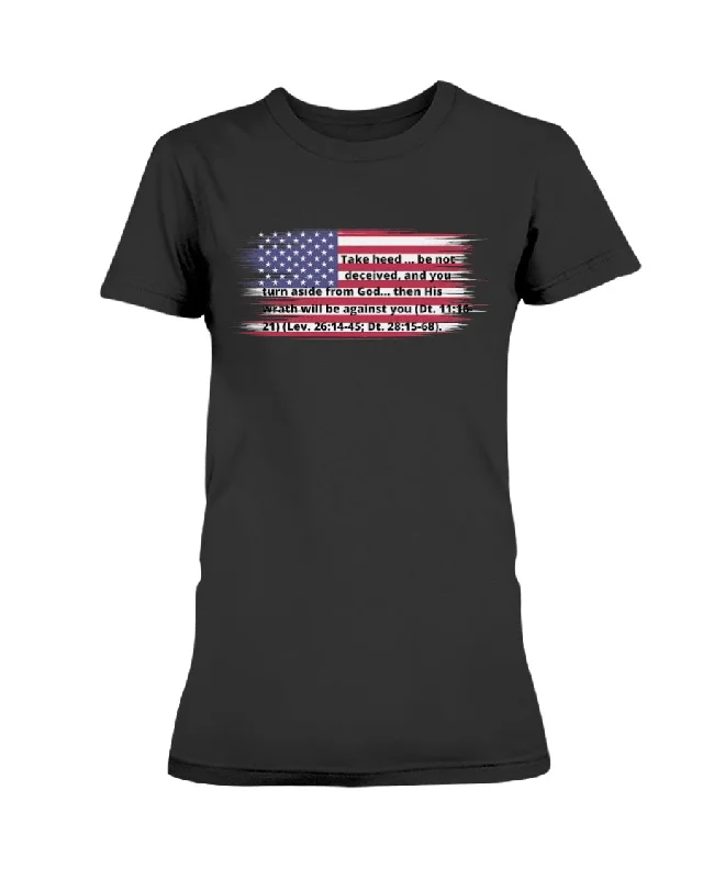 T-Shirt Women's America Elegant Classic Vintage