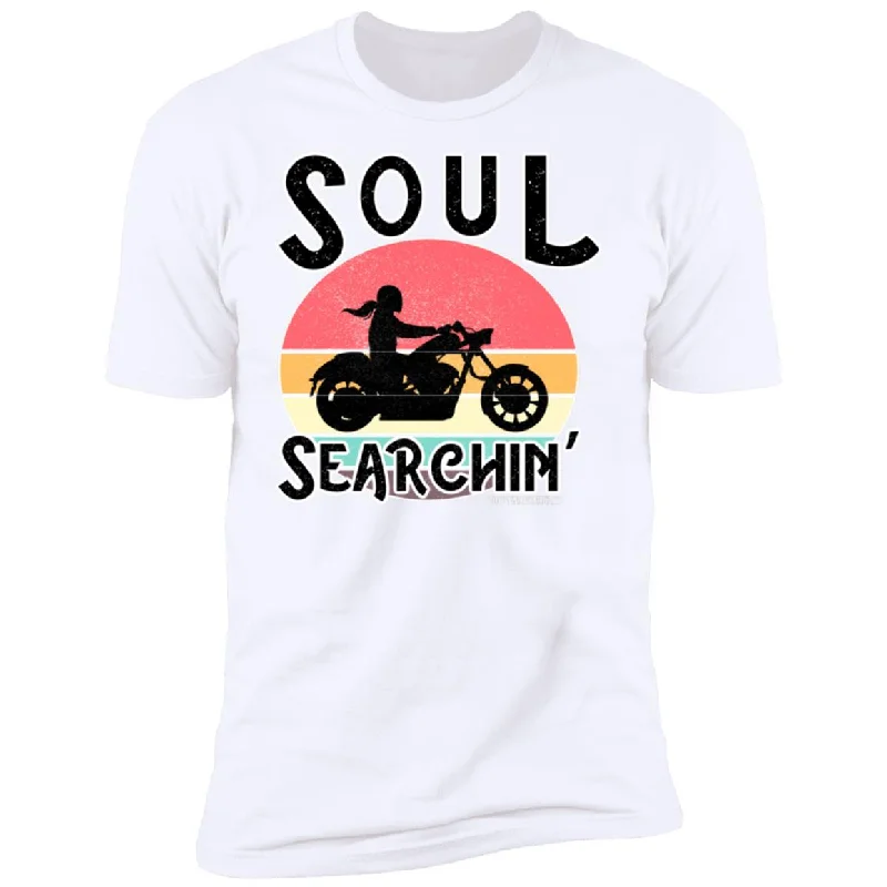 Soul Searchin' Vintage Sunset Premium Short Sleeve T-Shirt Striped Floral Plaid