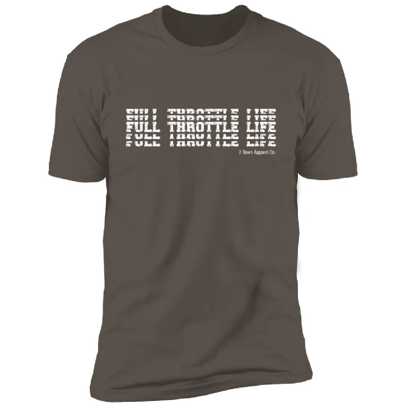 Stacked Full Throttle Life Premium Short Sleeve T-Shirt Chenille Fabric Brocade Fabric Lace Fabric