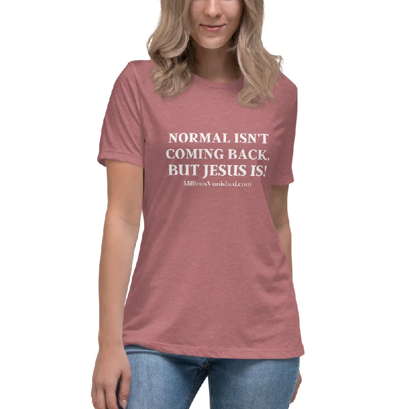 T-Shirt Women's Normal Isn't Coming Back Hooded Caped Shawl Collar