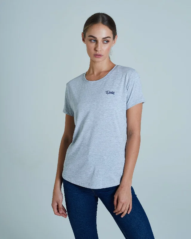 Cloda Basic Tee Pebble Thin T-Shirt Open Front Quick Dry