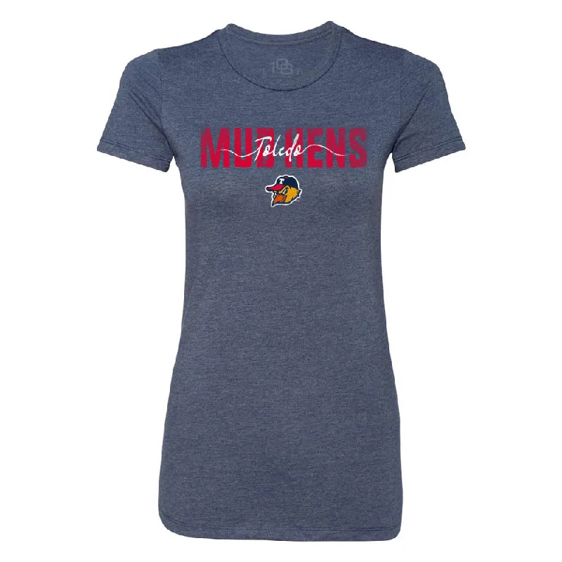 Toledo Mud Hens Women's Script 108 T-shirt Solid Color Striped Floral