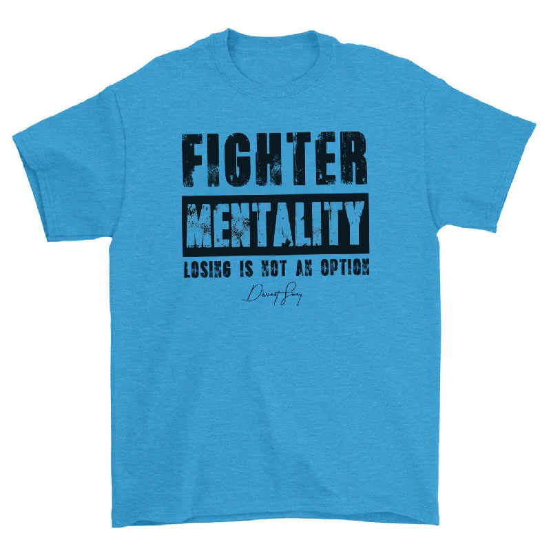 Unisex Fighter Mentality - Losing Is Not An Option Short Sleeve T-shirt Fleece Fabric Down Fabric Feather Fabric