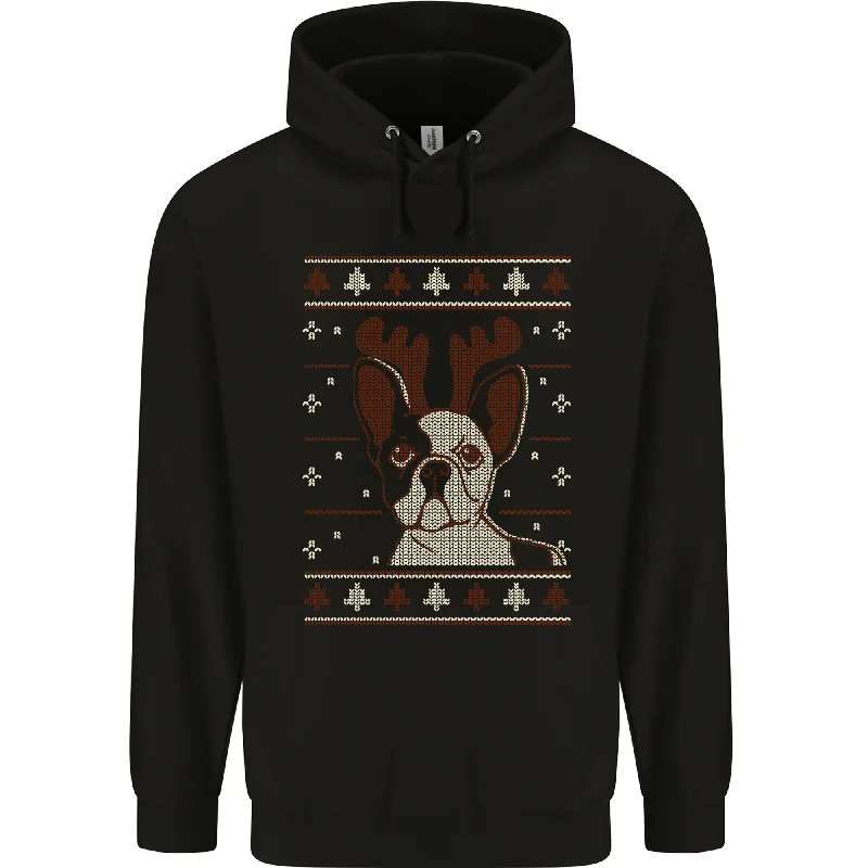 A Funny Christmas Pug Mens 80% Cotton Hoodie Hoodie with Mock Neck Collared Structured A Funny Christmas Pug Mens 80% Cotton Hoodie Hoodie with Mock Neck Collared Structured