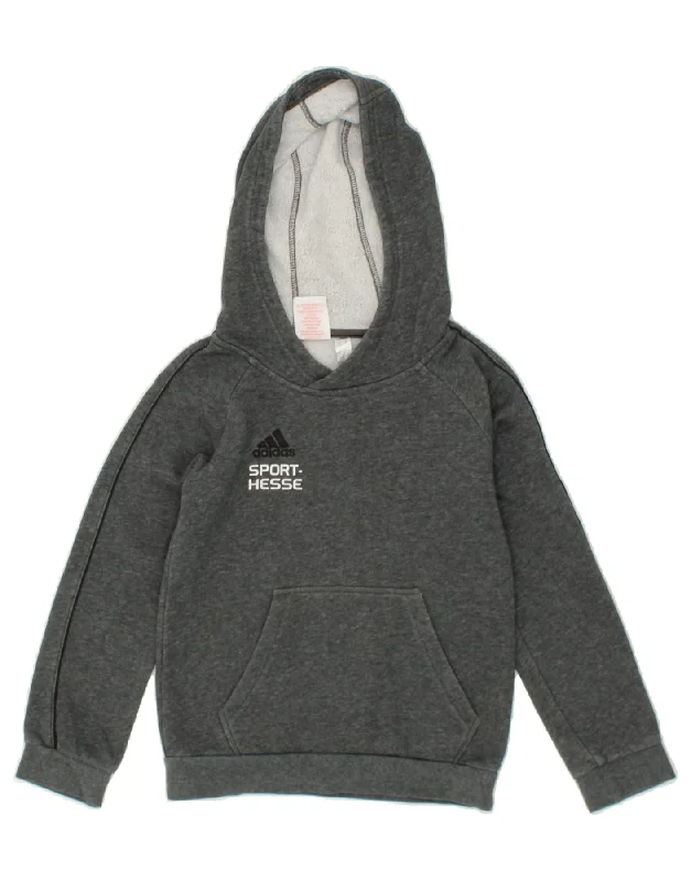 ADIDAS Boys Graphic Hoodie Jumper 7-8 Years Grey Cotton Hoodie with Drawcord Adjustable Secure ADIDAS Boys Graphic Hoodie Jumper 7-8 Years Grey Cotton Hoodie with Drawcord Adjustable Secure