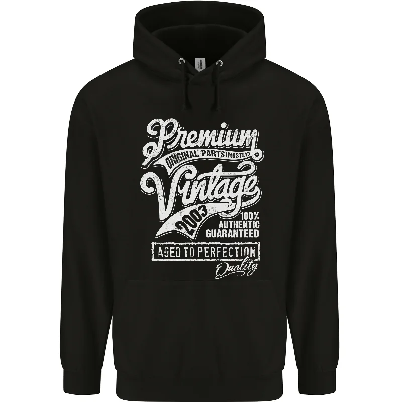 Aged to Perfection Vintage 21st Birthday 2003 Mens 80% Cotton Hoodie Hoodie with Hem Drawcord Adjustable Customizable