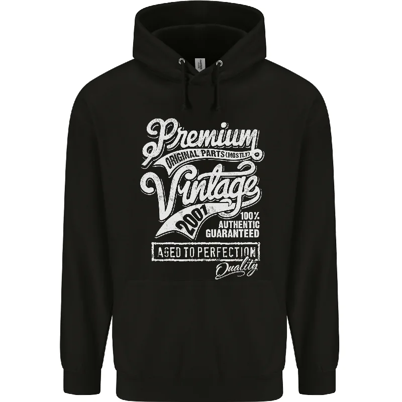 Aged to Perfection Vintage 23rd Birthday 2001 Mens 80% Cotton Hoodie Hoodie Sweatshirt Pullover