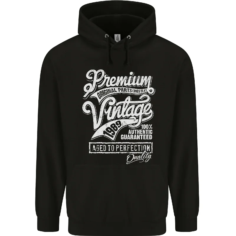 Aged to Perfection Vintage 35th Birthday 1989 Mens 80% Cotton Hoodie Hoodie with Crew Neck Simple Timeless