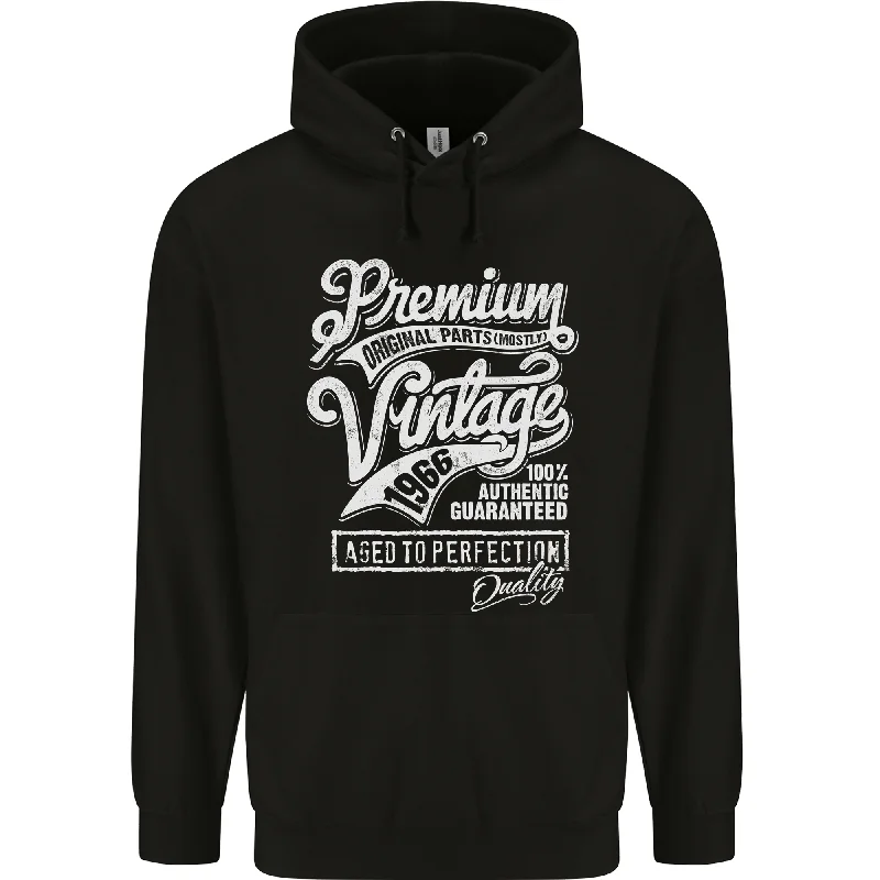 Aged to Perfection Vintage 58th Birthday 1966 Mens 80% Cotton Hoodie Hoodie with Puffed Sleeves Voluminous Trendy