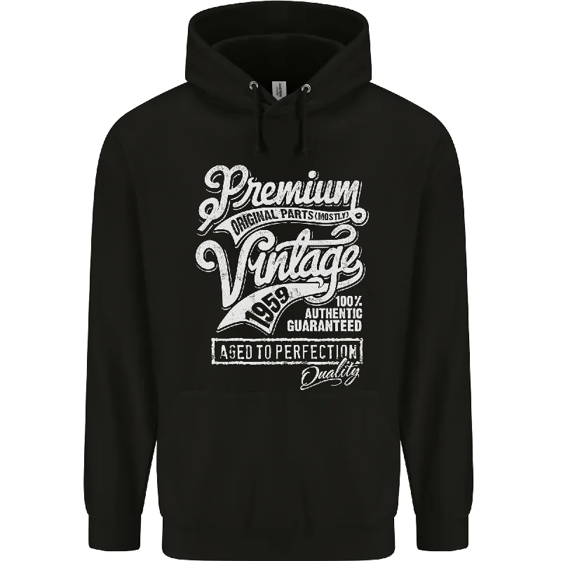 Aged to Perfection Vintage 65th Birthday 1959 Mens 80% Cotton Hoodie Hoodie with Hem Applique Textured Unique