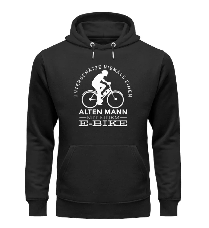 Alter Mann mit einem E-Bike - Unisex Premium Organic Hoodie Hoodie with Embroidery Detailed Premium Alter Mann mit einem E-Bike - Unisex Premium Organic Hoodie Hoodie with Embroidery Detailed Premium