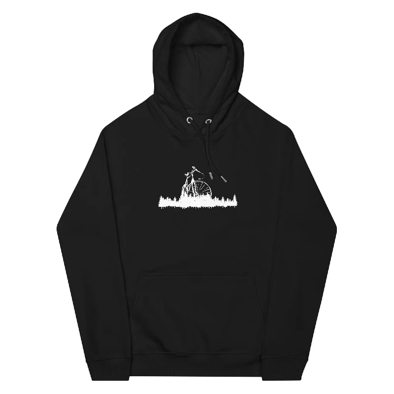 Bäume - Radfahren - Unisex Premium Organic Hoodie Hoodie with Illustration Artistic Creative Bäume - Radfahren - Unisex Premium Organic Hoodie Hoodie with Illustration Artistic Creative
