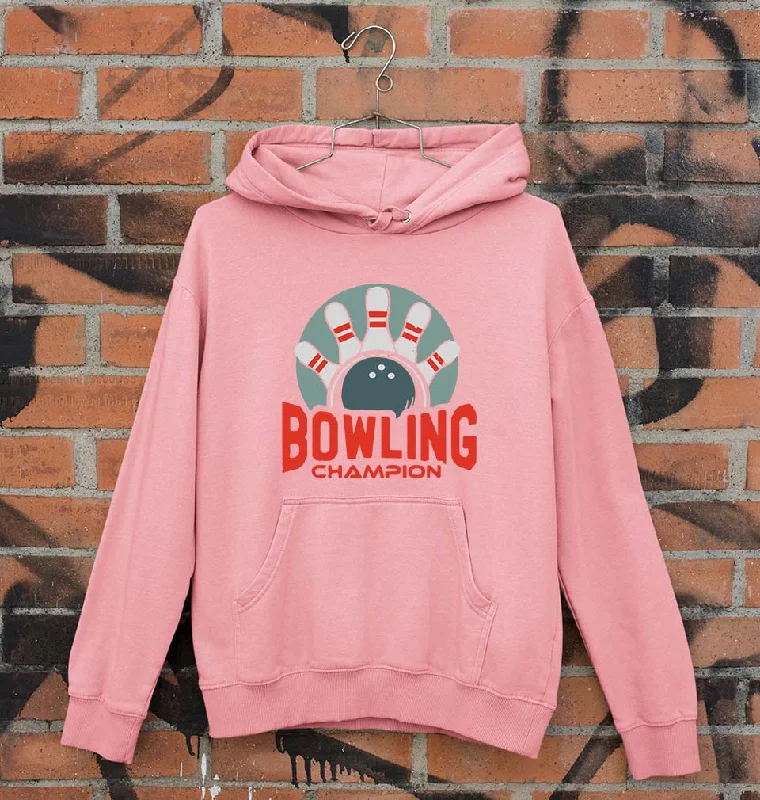 Bowling Champion Unisex Hoodie for Men/Women Hoodie with Belted Waist Structured Tailored