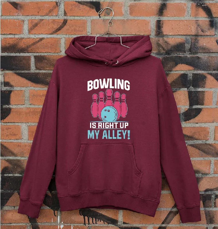 Bowling Unisex Hoodie for Men/Women Hoodie with Ribbed Neckline Snug Warm