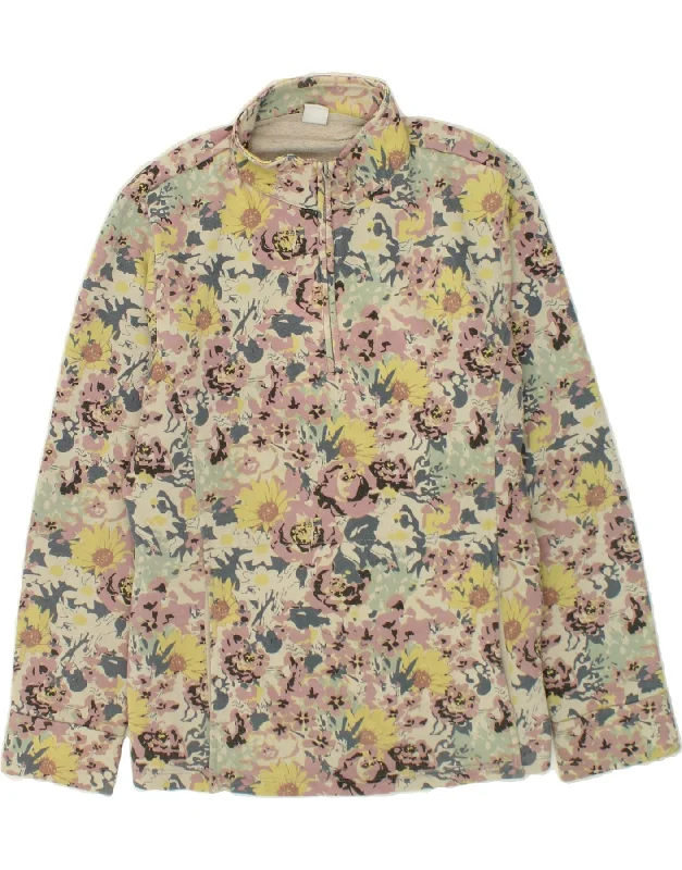 COTTON TRADERS Womens Zip Neck Sweatshirt Jumper UK 16 Large Multicoloured Hoodie with Neon Bright Vibrant COTTON TRADERS Womens Zip Neck Sweatshirt Jumper UK 16 Large Multicoloured Hoodie with Neon Bright Vibrant