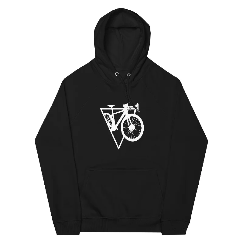 Dreieck - Radfahren - Unisex Premium Organic Hoodie Hoodie with Hidden Zipper Minimalist Clean Dreieck - Radfahren - Unisex Premium Organic Hoodie Hoodie with Hidden Zipper Minimalist Clean