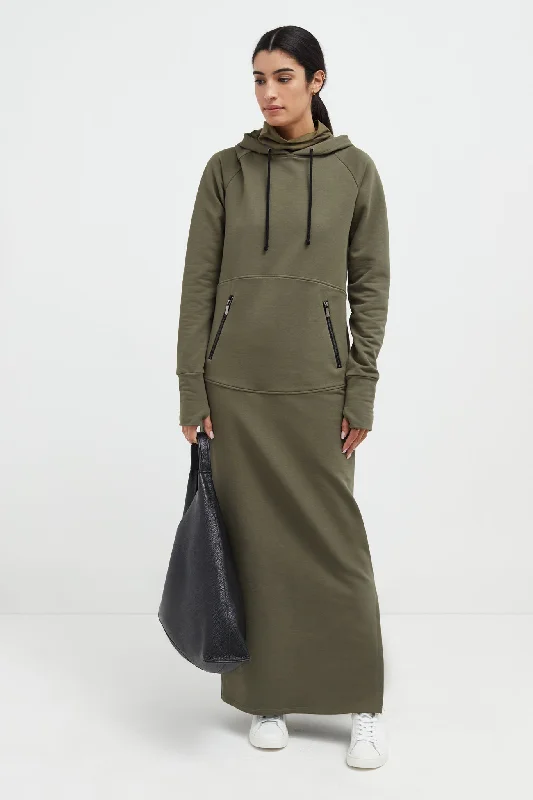 Elba Sweatshirt Dress Hoodie with Hood Adjustable Protection