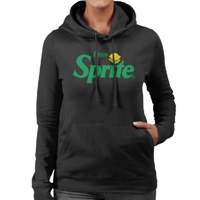 Enjoy Sprite 90s Lemon Logo Women's Hooded Sweatshirt Hoodie with Hem Detail Decorative Unique Enjoy Sprite 90s Lemon Logo Women's Hooded Sweatshirt Hoodie with Hem Detail Decorative Unique