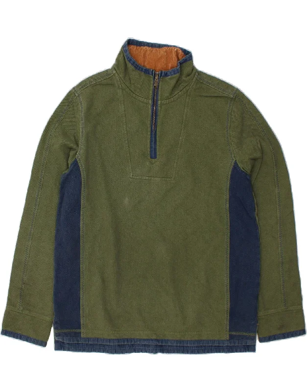 FAT FACE Mens Zip Neck Sweatshirt Jumper Large Green Colourblock Cotton Hoodie with Zipper Versatile Modern FAT FACE Mens Zip Neck Sweatshirt Jumper Large Green Colourblock Cotton Hoodie with Zipper Versatile Modern