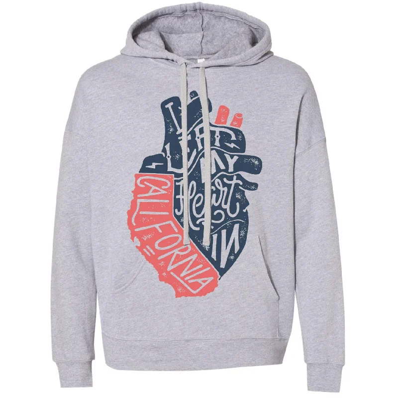 I Left My Heart In California Drop Shoulder Hoodie Hoodie with Slim Fit Tailored Modern I Left My Heart In California Drop Shoulder Hoodie Hoodie with Slim Fit Tailored Modern
