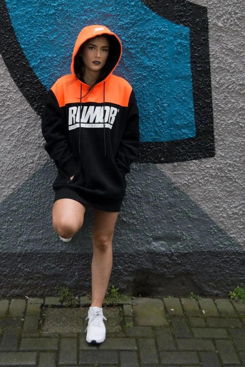 RUMOR Sweatshirt Hoodie with Rolled Sleeves Casual Relaxed