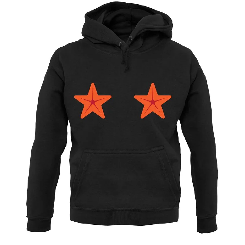 Mermaid Starfish Boobs Unisex Hoodie Hoodie with Hem Drawcord Adjustable Customizable