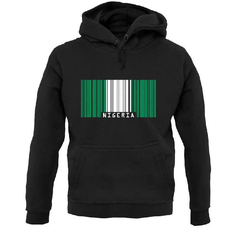 Nigeria Barcode Style Flag Unisex Hoodie Hoodie with Set-In Sleeves Structured Classic