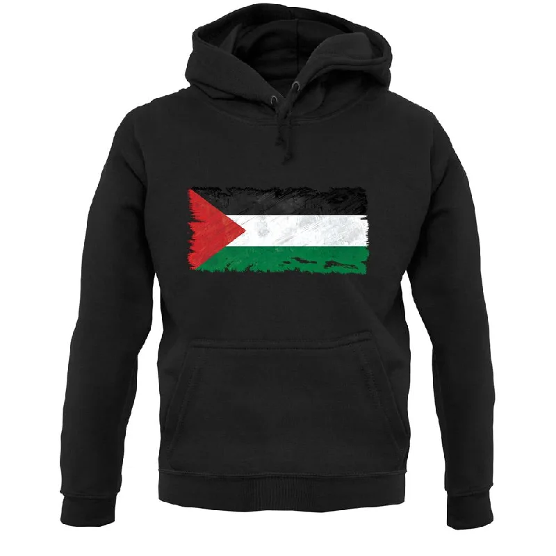 Palestine Grunge Style Flag Unisex Hoodie Hoodie with Crew Neck Simple Timeless