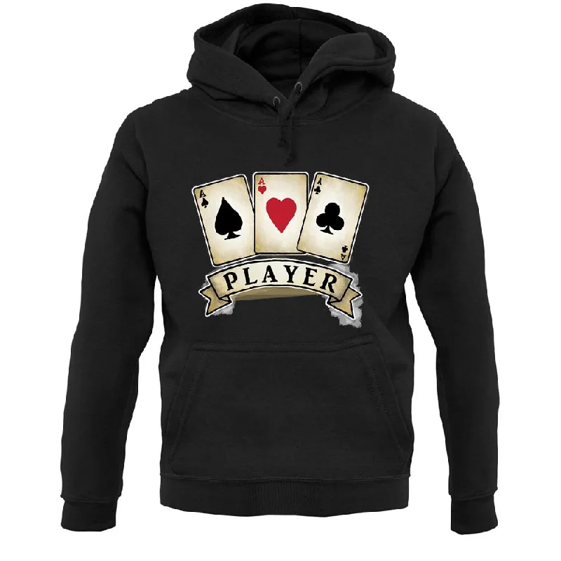 Poker Player Unisex Hoodie Hoodie with Ribbed Cuffs Snug Fit Comfort