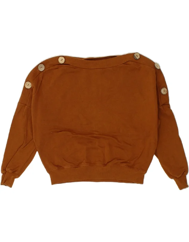 PULL & BEAR Womens Oversized Sweatshirt Jumper UK 6 XS Brown Hoodie with V-Neck Classic Versatile PULL & BEAR Womens Oversized Sweatshirt Jumper UK 6 XS Brown Hoodie with V-Neck Classic Versatile