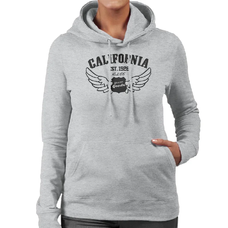 Route 66 California 1926 Women's Hooded Sweatshirt Hoodie with Pattern Geometric Abstract Route 66 California 1926 Women's Hooded Sweatshirt Hoodie with Pattern Geometric Abstract